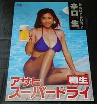 【美品】かとうれいこ スーパードライ B2 アサヒビール ポスター 水着 グラビア_画像1