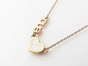 Dub (Dub) Ожерелье сердца K10 Приблизительно 44 см около 1,55 г розового золота 843230AA1970EC14