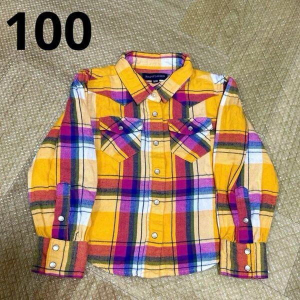 RALPH LAURENラルフローレン長袖チェックシャツ 100㎝