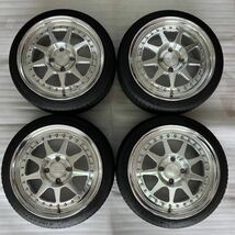 中古 バラマンディ　タイヤ ホイールセット　15インチ　6.5J 4穴　PCD 100 BARRAMUNDI DORADO スタンス JDM USDM_画像1