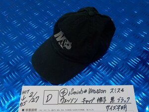 D●○（4）Smith＆Wesson　スミス＆ウェッソン　キャップ　帽子　黒　ブラック　サイズ不明　6-2/27（も）（S＆Wミリタリー）