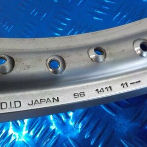 D301●○（10）中古 バイク リムホイール アルミ J18×1.85 5 21 DID 36穴 6-3/13（も）の画像5