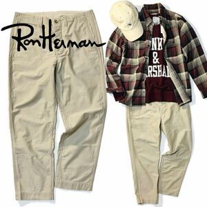 【Ron Herman】RHC Back Satin Pants ロンハーマン ウォッシュ加工 コットンバックサテンパンツ ワークパンツ ファティーグパンツ 日本製