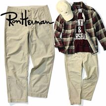 【Ron Herman】RHC Back Satin Pants ロンハーマン ウォッシュ加工 コットンバックサテンパンツ ワークパンツ ファティーグパンツ 日本製_画像1