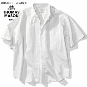 【THOMAS MASON】 URBAN RESEARCH アーバンリサーチ トーマスメイソン別注 オーバーショートスリーブシャツ 半袖 オープンカラーシャツの画像2