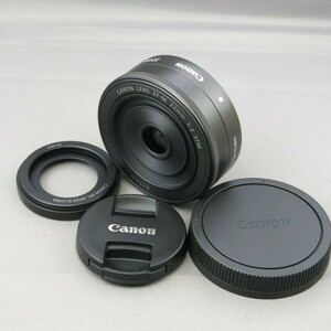 【美品】Canonキャノン　キヤノン　EF-M22mmF2STM　キヤノンEF-Mマウント★NO.8090