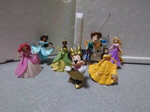 ディズニーフィギュアセット　Disney　ミニーマウス　ジャスミン　アリエル　ウッディ　