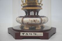 【3-27】 万年時計 田中久重作 からくり儀エ門 自鳴鐘縮小模型 レプリカ 置物 東芝創立100周年 TOSHIBA 昭和レトロ アンティーク Antique_画像3