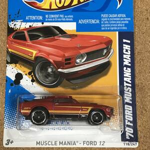 118R, '70 FORD MUSTANG MACH 1, ベーシックカー【ホットウィール】 同梱可 