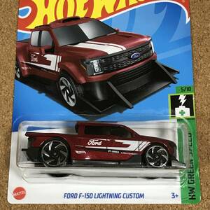 9_37R, FORD F-150 LIGHTNING CUSTOM, レッド, ベーシックカー【ホットウィール】 同梱可 