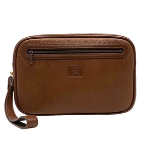  Burberry кожа клатч клатч Brown 24C08-B2