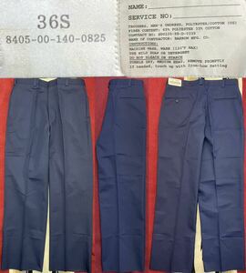 ◆タグ付き新品! U.S.NAVY 【実物】90's 《海軍TROUSERS PANTS》　ミリタリーパンツ　サイズ36S W36 L31