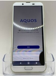 （A-1248）【爆速発送・土日発送可】　AQUOS sense 2　イエロー　32GB　利用制限　〇　1円スタート Android　【キャリア・SIMフリー】