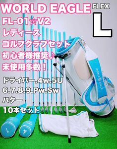 ☆未使用多数！優しい初心様者向け レディースゴルフセット☆WORLD EAGLE ワールドイーグル FL-01 V2 ゴルフ