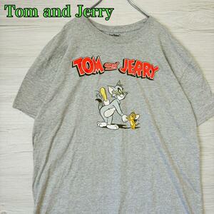 【入手困難】トムとジェリー　Tシャツ　2XLサイズ　キャラクター　一点物　レア　半袖　春服　夏服　ビッグプリント　アニメ　海外　輸入