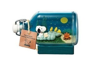 ☆内袋未開封 リーメント◆SNOOPY＆FRIENDS Terrarium Happiness　2.しあわせは...友達と語り合うこと。ミニチュア　スヌーピーフィギュア