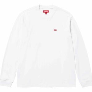 送料無料 S 白 Supreme Small Box Logo L/S Tee White 23FW シュプリーム スモール ボックスロゴ ロンT Tシャツ ホワイト ステッカー 新品の画像1