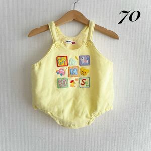 ミキハウス オーバーオール サロペット ロンパース レトロ MIKIHOUSE ダルマオール ベビー baby 70