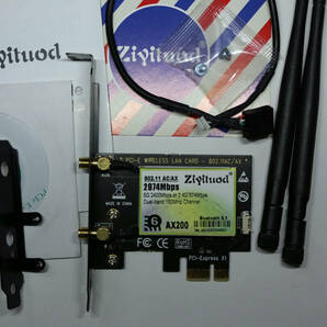 Ziyituod AX3000 PCIe 無線LANカード Intel Wi-Fi 6 AX200モジュール Bluetooth5.1 PCIe Wifi カード 中古の画像1