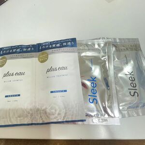 sleek made in Japan パサつき、うねりを抑えてまとまる髪へ　plus eau シルク成分配合！！　全部で3回分