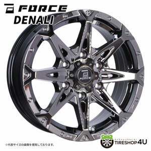 4本セット FORCE DENALI 17x8.0J 6/139.7 +20 SBC YOKOHAMA GEOLANDAR M/T G003 265/65R17 ブラックレター プラド ハイラックス