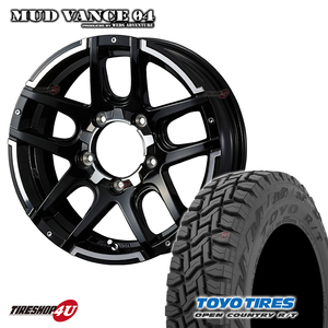 4本セット MUDVANCE04 16x5.5J 5/139.7 +22 BP TOYO OPEN COUNTRY R/T 215/70R16 ブラックレター ジムニー JB64W JB23W