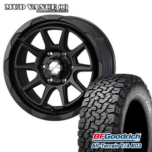 4本セット MUDVANCE06 17x8.0J 6/139.7 +20 FMB BFGoodrich All-Terrain T/A KO2 265/70R17 ホワイトレター ハイラックスリフトアップ