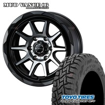 4本セット MUDVANCE06 18x8.0J 6/139.7 +20 MBP TOYO OPEN COUNTRY R/T 265/60R18 ブラックレター プラド ハイラックス_画像1