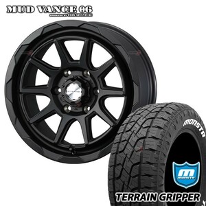 4本セット MUDVANCE06 17x8.0J 6/139.7 +20 FMB MONSTA TERRAIN GRIPPER A/T 285/70R17 ホワイトレター FJクルーザー