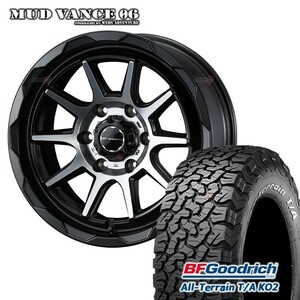 4本セット MUDVANCE06 17x8.0J 6/139.7 +20 MBP BFGoodrich All-Terrain T/A KO2 265/70R17 ホワイトレター プラド FJクルーザー