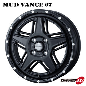 4本セット MUDVANCE07 12x4.00B 4/100 +40 FMB DUNLOP GRANDTREK TG4 145R12 6PR クリッパー サンバー 軽バン キャリー アトレー