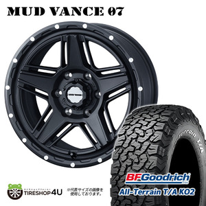 4本セット MUDVANCE07 16x6.5J 6/139.7 +38 FMB BFGoodrich All-Terrain T/A KO2 215/70R16 ホワイトレター ハイエース 200系