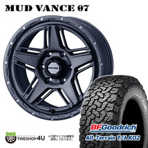 4本セット MUDVANCE07 17x8.0J 6/139.7 +20 GRAY BFGoodrich All-Terrain T/A KO2 265/70R17 ホワイトレター プラド FJクルーザー_画像1