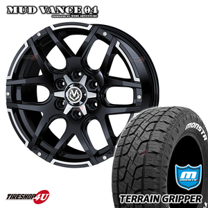 4本セット MUDVANCE04 20x8.5J 6/139.7 +20 BP MONSTA TERRAIN GRIPPER A/T 275/55R20 ホワイトレター FJクルーザー