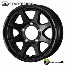 4本セット WEDS STADTBERGE 16x5.5J 5/139.7 +22 SMB MUDSTAR RADIAL M/T 215/70R16 ホワイトレター ジムニー JB64W JB23W_画像2