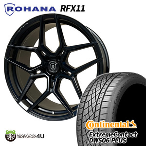 4本セット ROHANA RFX11 22X9.5J 5/130 +45 マットブラック コンチネンタル DWS06PLUS 285/35R22 ポルシェ 958 カイエン 特注サイズ