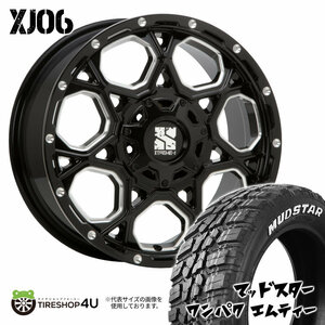 4本セット XTREME-J XJ06 16x7.0J 5/100 5/114.3 +42 +50 MUDSTAR wanpaku M/T 215/70R16 ホワイトレター アウトランダー デリカD5