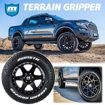 4本セット MUD VANCE X TypeM 17x8.0J 6/139.7 +20 MGM MONSTA TERRAIN GRIPPER A/T 265/70R17 ホワイトレター プラド FJクルーザー_画像9