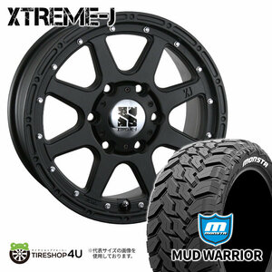 4本セット XTREME-J 18x8.0J 6/139.7 +25 FBK MONSTA MUD WARRIOR M/T 285/60R18 ホワイトレター FJクルーザー