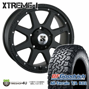 4本セット XTREME-J 18x8.0J 5/150 +50 FBK BFGoodrich All-Terrain T/A KO2 285/65R18 ホワイトレター ランクル200（ZX不可）