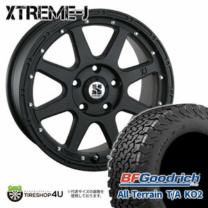 4本セット XTREME-J 17x7.5J 5/114.3 +38 FBK BFGoodrich All-Terrain T/A KO2 225/65R17 ブラックレター ハリアー RAV4