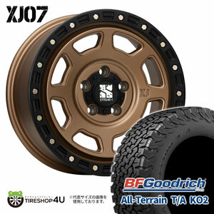 4本セット XTREME-J XJ07 16x7.0J 5/114.3 +35 MBR BFGoodrich All-Terrain T/A KO2 215/65R16 ブラックレター カローラクロス デリカD5