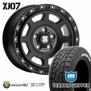 4本セット XTREME-J XJ07 17x8.0J 5/127 +38 SBK MONSTA TERRAIN GRIPPER A/T 265/70R17 ホワイトレター ジープ ラングラー JL JK