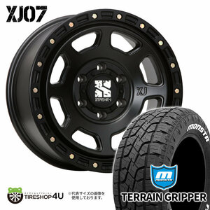 4本セット XTREME-J XJ07 17x8.0J 6/139.7 +20 SBK MONSTA TERRAIN GRIPPER A/T 285/70R17 ホワイトレター FJクルーザー