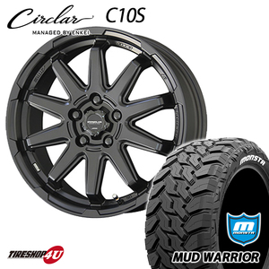 4本セット KYOHO ENKEI サーキュラー C10S 16x6.5J 5/114.3 +38 マットブラック MONSTA MUD WARRIOR 235/70R16 デリカD5 など