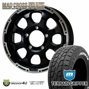 4本セット MAD CROSS GRACE 16x5.5J 5/139.7 +20 GB/P MONSTA TERRAIN GRIPPER A/T 215/70R16 ホワイトレター ジムニー JB64