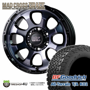 4本セット マッドクロスグレイス GRACE 16x6.5J 6/139.7 +38 BKC/BK BFグッドリッチ オールテレーン T/A KO2 215/65R16 BL ハイエース 200