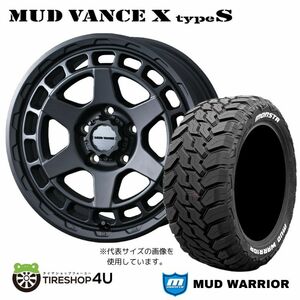 4本セット MUD VANCE X TypeS 16x7.0J 5/114.3 +35 FMB MONSTA MUD WARRIOR M/T 235/70R16 ホワイトレター デリカD5