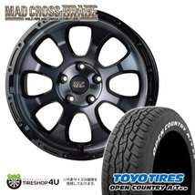 4本セット マッドクロスグレイス GRACE 16x7.0J 5/114.3 +38 BKC/BK TOYO トーヨー オープンカントリー OPEN A/T EX 215/70R16 WL デリカD5_画像1