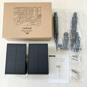 Linkind 2023昇級版ソーラーライト 屋外 光感センサー 22LEDs 自動点灯2WAY装置（地面挿入式、壁掛式） IP65防水 (2個セット, 昼白光)の画像1